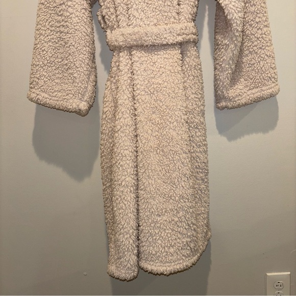 Pottery Barn Teddy Bear Robe Tan Size L Cozy Fleece Robe - Picture 7 of 13